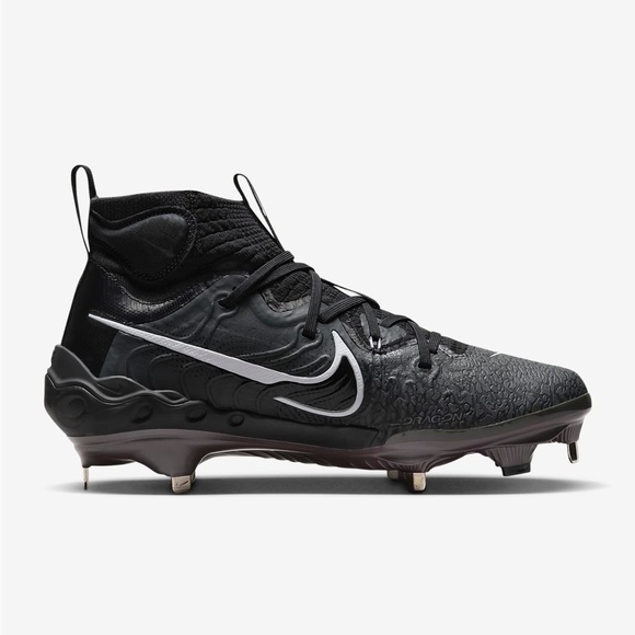 Nike Alpha Huarache NXT Men's Baseball Cleats Black Smoke Grey White 8.5 - Picture 2 of 11